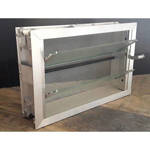 Imagen de Aireador aluminio blanco 40x25 reja mosquitero vidrio traslúcido