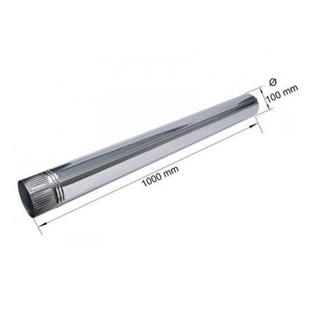 Imagen de Caño chapa galv. n 30 diam. 4" x 1m con borde