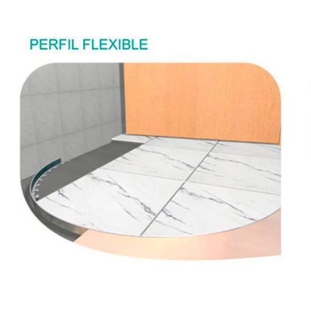 Imagen de Perfil l flexible acero inox.esmerilado 10mm 2.50m MOLDUMET CF2E