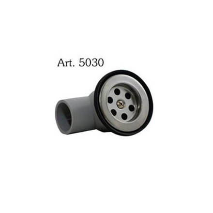 Imagen de Sopapa diam 40mm a codo plastica reja acero ERREDE