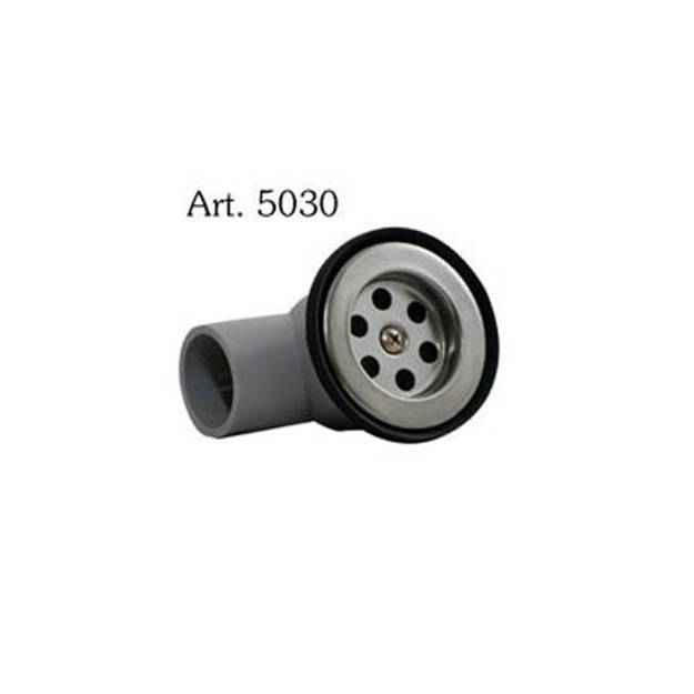 Imagen de Sopapa diam 40mm a codo plastica reja acero ERREDE