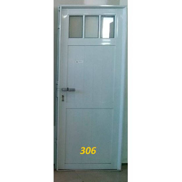 Imagen de Puerta aluminio blanco 80cm m306 rev.dob.pes. vid.tte.4mm der.