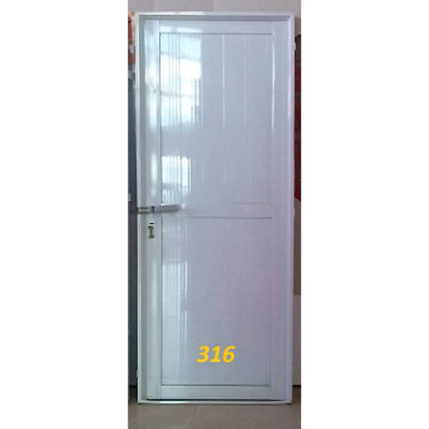 Imagen de Puerta aluminio blanco 80cm m316 rev.dob.pes. der.