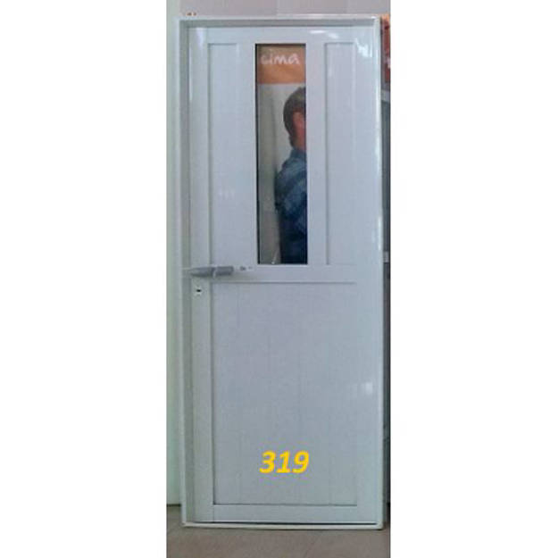 Imagen de Puerta aluminio blanco 80cm m319 36mm.rev.dob.pes.vid.tte.4mm izq
