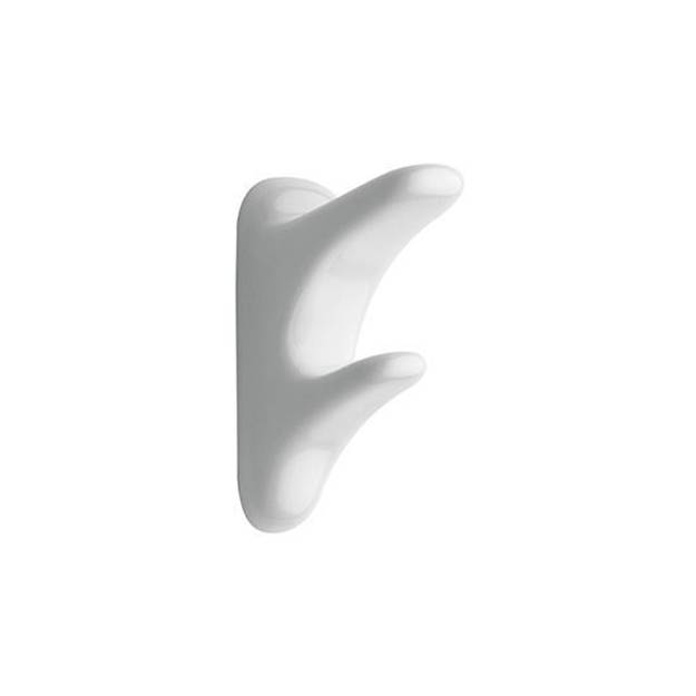 Imagen de Percha doble adhesiva blanca FERRUM compacto APE4E-B