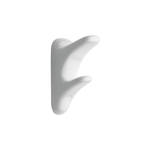 Imagen de Percha doble adhesiva blanca FERRUM compacto APE4E-B