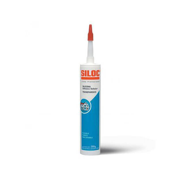 Imagen de Sellador 280 grs. transparente de silicona 100 % siloc