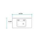 Imagen de Mesada 120cm JOHNSON ac.304 c/resp.sin aguj.c/pileta sim z-52 c