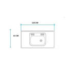 Imagen de Mesada 120cm JOHNSON ac.430 c/resp.sin aguj.c/pilet.sim zz-52 c