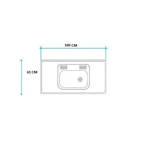 Imagen de Mesada 160cm JOHNSON ac.430 c/resp.sin aguj.c/p.sim zz-52 cen.