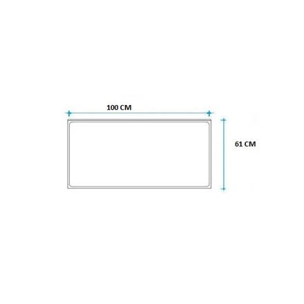 Imagen de Mesada JOHNSON 100cm acero 304 c/respaldo. sin pileta