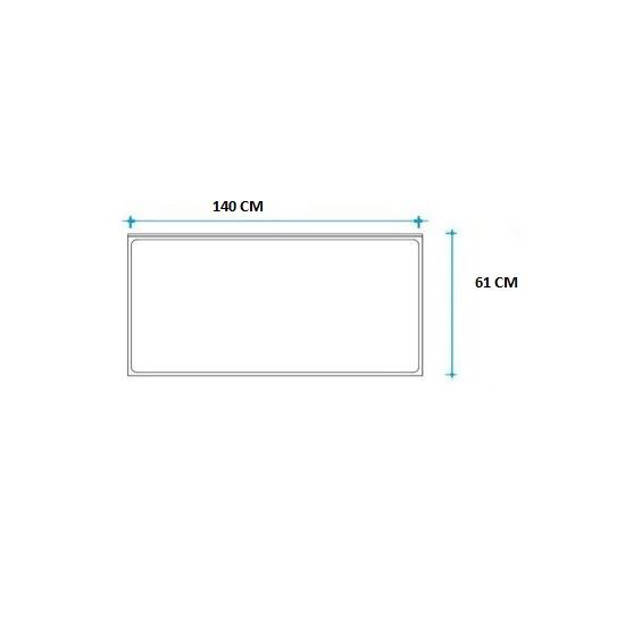 Imagen de Mesada JOHNSON 140cm acero 304 c/respaldo. sin pileta
