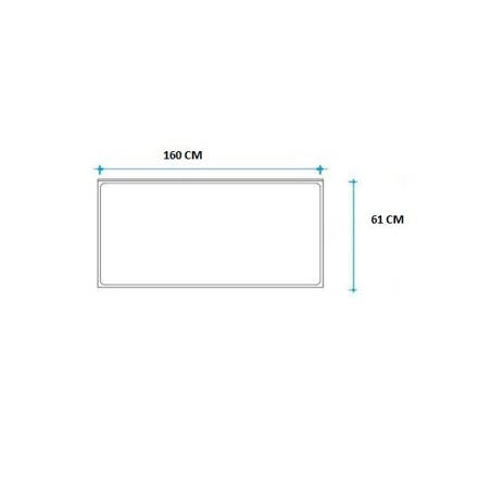 Imagen de Mesada JOHNSON 160cm acero 304 c/respaldo. sin pileta