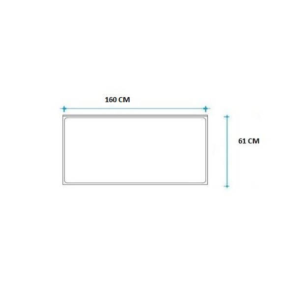 Imagen de Mesada JOHNSON 160cm acero 304 c/respaldo. sin pileta