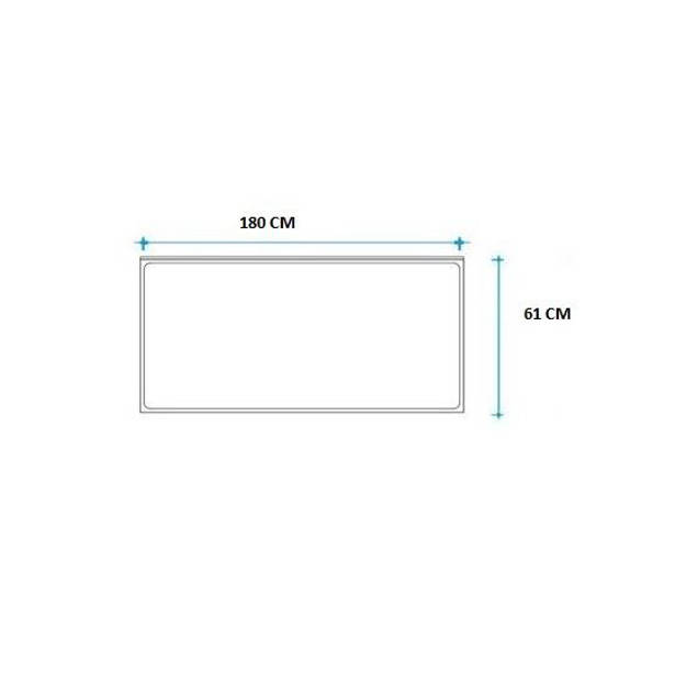 Imagen de Mesada JOHNSON 180cm acero 304 c/respaldo. sin pileta