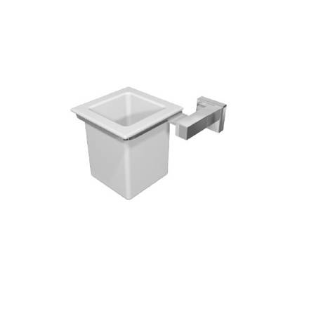 Imagen de Portavaso cepillo ANDEZ cuadratto cromado 206.12
