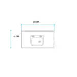 Imagen de Mesada 180cm JOHNSON ac.304 c/resp.sin aguj.c/pileta sim z-52 c