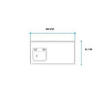 Imagen de Mesada 180cm JOHNSON ac.304 c/resp.sin aguj.c/pileta sim z-52 i