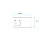 Imagen de Mesada 120cm JOHNSON ac.304 c/resp.sin aguj.c/pileta sim z-52 i