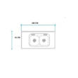 Imagen de Mesada 180cm JOHNSON ac.304 c/resp.sin aguj.c/pileta dob c-37 c