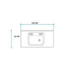 Imagen de Mesada 120cm JOHNSON ac.304 c/resp.sin aguj.c/pileta sim z-52 c