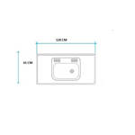 Imagen de Mesada 120cm JOHNSON ac.430 c/resp.sin aguj.c/pilet.sim zz-52 c