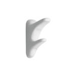 Imagen de Percha doble adhesiva blanca FERRUM compacto APE4E-B