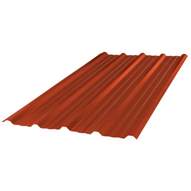 Imagen de Chapa trapezoidal T101 ROJO TEJA nro 25 1.086 mt 6.00 mt