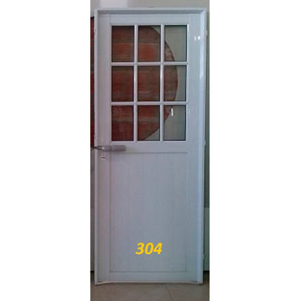 Imagen de Puerta aluminio blanco 80cm m304 rev.dob.pes. vid.tte.4mm izq.