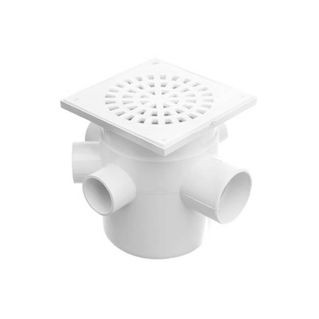 Imagen de Pileta patio 15 x 15cm 5 entradas pvc reja plastica ramat