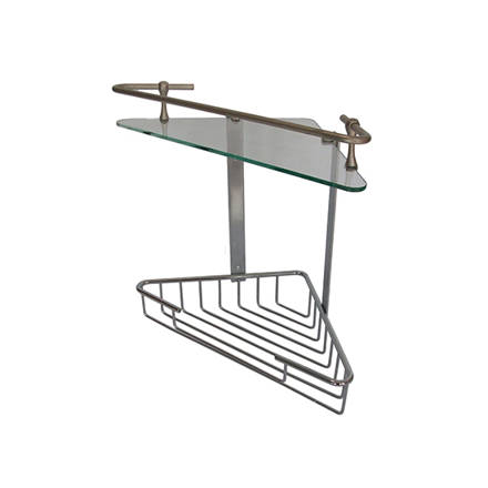 Imagen de Esquinero doble c/1 cristal bronce cromo total ACCECO 1019