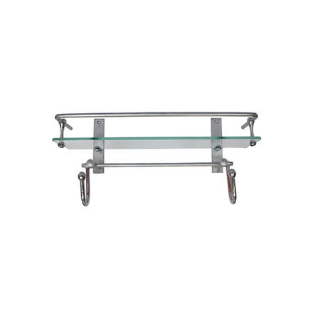 Imagen de Repisa perchas simples 1 cristal bronce cromo total ACCECO ab1065