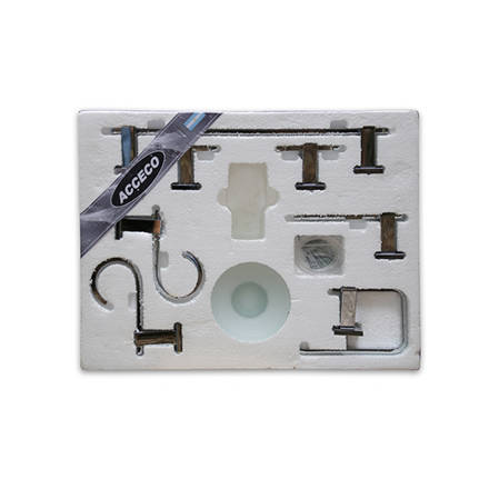 Imagen de Kit accesorios domenica 7 piezas cromo ACCECO ab3660