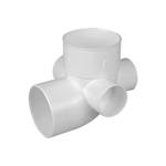 Imagen de Codo pvc 90 diam 110mm mh con 3 acometidas