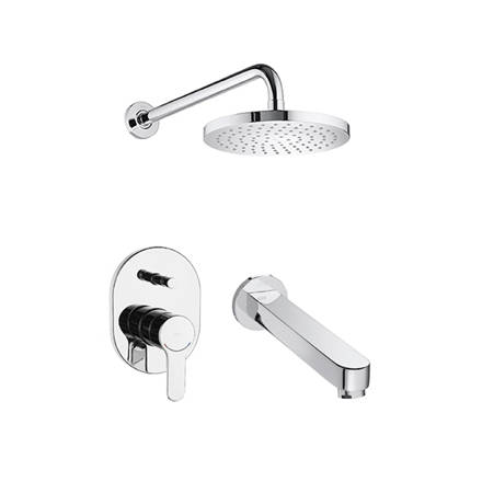 Imagen de Monocomando ROCA L20 kit ducha empotrado c/trans. Crom A5D1209C0L