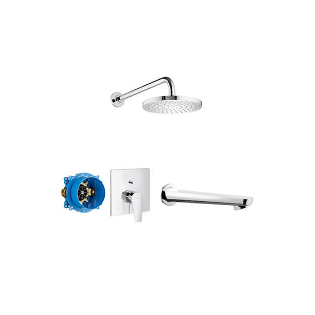 Imagen de Monocomando ROCA atlas kit ducha emp. con trans.cr a5d1290c0l
