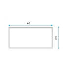 Imagen de Mesada 40cm acero 430 c/respaldo. sin pileta. JOHNSON