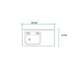Imagen de Mesada 140cm JOHNSON ac.430 c/resp.sin aguj.c/pilet.sim zz-52 i