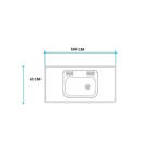 Imagen de Mesada 160cm JOHNSON ac.430 c/resp.sin aguj.c/p.sim zz-52 cen.
