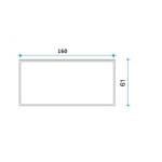 Imagen de Mesada 160cm acero 430 c/respaldo. sin pileta. JOHNSON