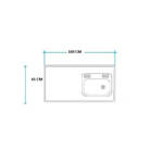 Imagen de Mesada 160cm JOHNSON ac.430 c/resp.sin aguj.c/p.sim zz-52 der.