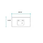 Imagen de Mesada 180cm JOHNSON ac.304 c/resp.sin aguj.c/pileta sim z-52 c