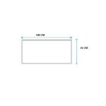 Imagen de Mesada JOHNSON 140cm acero 304 c/respaldo. sin pileta