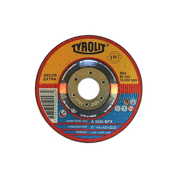 Imagen de Disco Desbaste Secur Extra TYROLIT 178 x 4,8 x 22,23