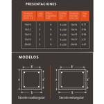 Imagen de Armalogic 12x12cm 3m - 4 Fe Ø 8mm - Estribos 5.2mm c/20cm ACINDAR