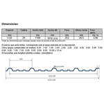 Imagen de Chapa trapezoidal T101 CINCALUM nro 25 1.10 mt 9.50 mt