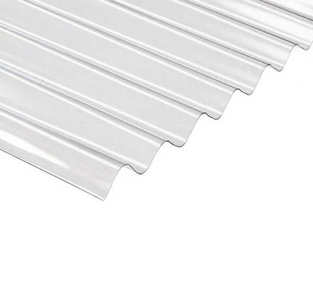 Imagen de Chapa sinusoidal policarbonato cristal 0.80mm 1.10 mt 1.00 mt