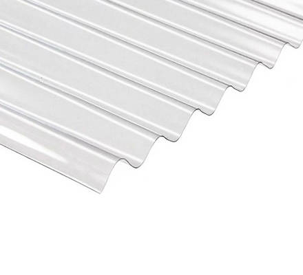 Imagen de Chapa sinusoidal policarbonato cristal 0.80mm 1.10 mt 3.00 mt
