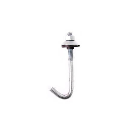 Imagen de Gancho j d=1/4 x 80mm galvan. con tca.. con arandelas