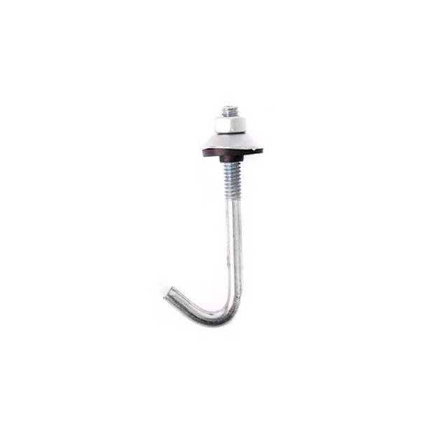 Imagen de Gancho j d=1/4 x 80mm galvan. con tca.. con arandelas